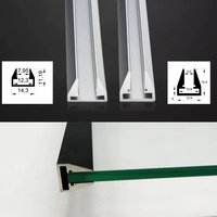 Profilé en aluminium LED pour verre, compatible 5mm 8mm 10mm 12mm, pour étagère vitrée de meuble, clip de fixation, éclairage de fond, vitrine, bande lumineuse