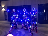 Vestido de baile con luz de TV a todo color Led, vestido de actuación de baile fluorescente luminiscente, disfraces de Cosplay de personajes de Marvel, 1 pieza