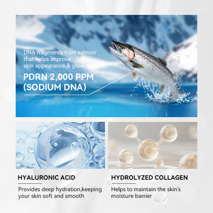 Sérum Visage Hydratant et Repulpant Instantané Effet Verre Lumineux au <span class=keywords><strong>Collagène</strong></span> PDRN et Acide Hyaluronique en Capsules et Brume - Product Image 2