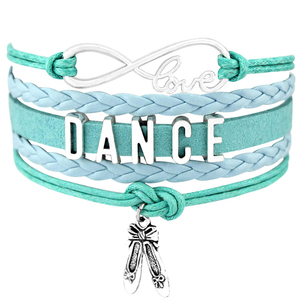 Infinity Love Dance mamma <span class=keywords><strong>braccialetti</strong></span> in pelle per donne fabbrica Fashion Charm ballerine che ballano accessorio per ragazze - Product Image 2