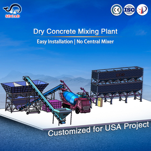 Centrale à béton sec clé en main avec conception de plan 3D et vidéo de fonctionnement complet de l'installation pour la confirmation du projet - Product Image 1