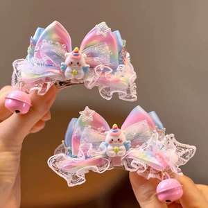 Klip rambut kartun waktu sekolah klip rambut pita renda menawan untuk aksesori rambut anak-anak balita aksesori rambut cantik - Product Image 1