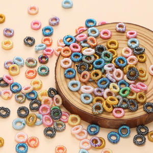 Iridescent Gold And Silver Wire Coil <b>Beads</b> Round Hand Knitted DIY Jewelry Accessories Spacer <b>Bead</b> Colored Coils For Crafting - Product Image 4