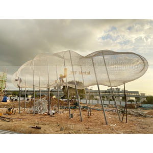 Nuevo Diseño Art Deco, Escultura de Nube Multifuncional de Acero Inoxidable, Resistente al Agua, Pulido Espejo, Montaje en Suelo, para Exteriores - Product Image 3