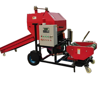 Presse à ensilage et machine à briquettes de paille diesel-électrique à double alimentation, entièrement automatique, pour l'alimentation du bétail