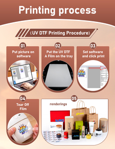 Europe Warehouse A3 UV DTF Flatbed Printer Transfer Stickers Flatbed UV LED Printer Laminating Machine Bundle Printer - Product Image 4