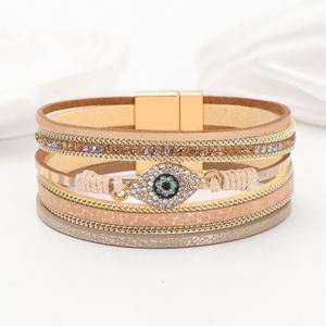 Punk Leather Bracelet Seamless Laser <b>Engraved</b> Logo Synthetic Opal Detail Holiday Gift for Women Balanced Weight Distribution - Product Image 4