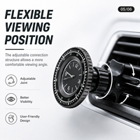 Penyangga Ponsel di Ventilasi Mobil dengan Cangkang Knurled, Jam Kuarsa, dan Suction Cup Magnetik, Klip yang Stabil, MagSafe, Aluminium Alloy, ABS, Dapat Disesuaikan