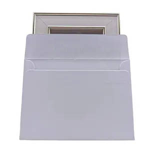 Venda Direta Da Fábrica Logotipo De Ordem Personalizada Embalagem De Cartão De Presente De Folha De Ouro Envelopes De Papel Branco Envelopes De Pequeno