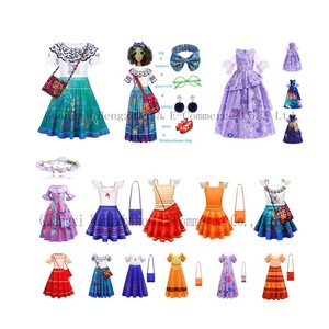 <span class=keywords><strong>Encanto</strong></span> Mirabel disfraz vestidos niños niñas princesa vestido <span class=keywords><strong>Encanto</strong></span> Cosplay Halloween carnaval disfraces con accesorios gratis - Product Image 1