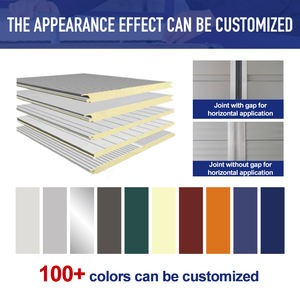 Isopanel 50mm 75mm 100mm Thick Pu Puf Insulated Sandwich <strong>Panels</strong> Wall - Product Image 5