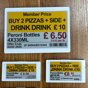 Émulateur ESL du fabricant d'origine, étiquette de prix numérique sans fil BLE 5.0 de 2,13 pouces en papier électronique pour supermarché et épicerie, système ESL EAS - Product Image 1