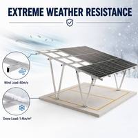 Installation facile, design moderne, carport solaire en aluminium, support de montage solaire pour système solaire