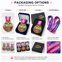Medallas de Danza Personalizadas al por Mayor, de Esmalte Suave con Purpurina, de Aleación de Zinc, Medalla de Premio para Competición con Cinta para Eventos de Danza