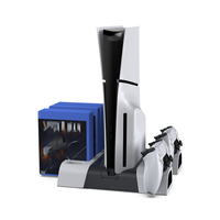 Ventilateur de refroidissement multifonction en gros Station de charge pour contrôleur de console PS5 Joystick Station de charge double