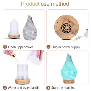 Electric Glass Craft Ultrasonic Aroma <b>Diffuser</b> Interior-Dyed Flower Design Humidifier for Office Home Bedroom Living <b>Room</b> 1-Year - Product Image 6