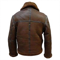 Blouson Bomber en Laine Marron et Peau de Mouton Véritable pour Homme, Hiver, Coupe-Vent, à Capuche, Col Montant, Fermeture Éclair, Vêtement d'Extérieur