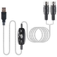 Convertisseur de câble USB vers MIDI 2-en-1, câble adaptateur de contrôleur, Interface pour clavier, Studio de musique, prise électrique