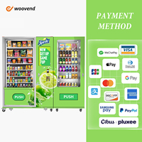 Distributeur automatique combo congelé de grande capacité pour boissons alimentaires collations personnalisées distributeur automatique de boissons rafraîchissantes pour la vente au détail automatique