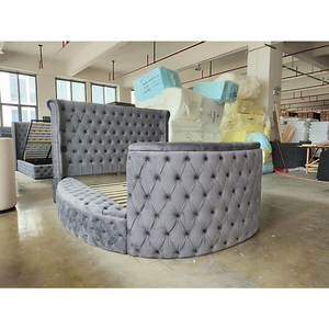 PZCN HOME Letto Moderno con Struttura in Tessuto Vellutato Trapuntato Multifunzionale con Mobile <span class=keywords><strong>TV</strong></span> e Contenitore, Misura King Size <span class=keywords><strong>per</strong></span> Arredamento Camera da Letto - Product Image 6