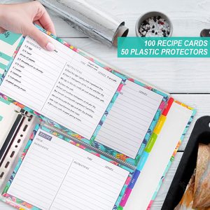 Manchons <span class=keywords><strong>en</strong></span> plastique onglet diviseur livre <span class=keywords><strong>de</strong></span> cuisine planificateur <span class=keywords><strong>de</strong></span> cartes support pour cahier organisateur <span class=keywords><strong>de</strong></span> fichiers recette classeur livre porte-cartes pour la cuisine - Product Image 2