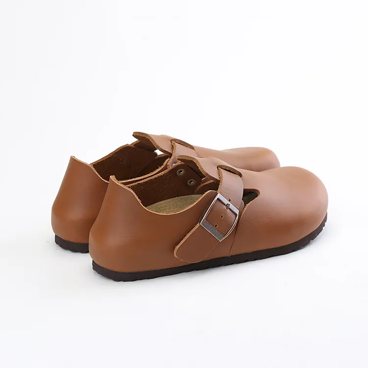Casual Unisex Couple Flats Sandals Leather School Shoes For Women Men