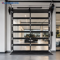 Porte de garage en verre sur mesure avec cadre en profilé aluminium et double vitrage isolant pour projets architecturaux modernes
