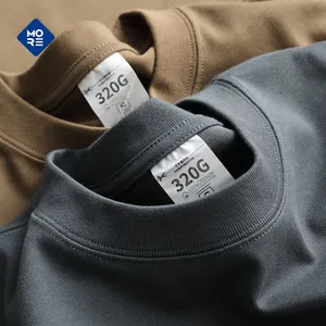 Maglietta Unisex in cotone 100% pesante di alta qualità stampa personalizzata magliette oversize pesanti da uomo in bianco