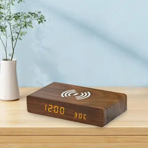 <span class=keywords><strong>2025</strong></span> Bằng Gỗ LED Kỹ Thuật Số Đồng Hồ Báo Thức Với Bộ Sạc Không Dây Khuyến Mại Sản Phẩm Ý Tưởng Quà Tặng Công Ty Báo Lại Đồng Hồ - Product Image 3