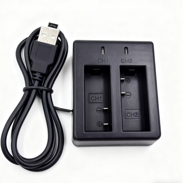 2 Slots Rechargeable Lithium Ion Battery SJ4000B Dual USB Charger for SJ4000B Sport Camera Battery