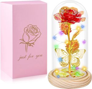 Flor artificial, regalo <span class=keywords><strong>para</strong></span> ella, flores artificiales <span class=keywords><strong>para</strong></span> mamá, novia, esposa, rosa roja en una cúpula de cristal, regalos <span class=keywords><strong>para</strong></span> el día de San Valentín - Product Image 1