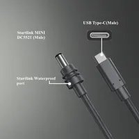 Câble d'alimentation étanche avec protection contre les surcharges et les courts-circuits pour StarLink Mini, câble DC vers DC, câble MINI Type-C, cordon d'alimentation USB C