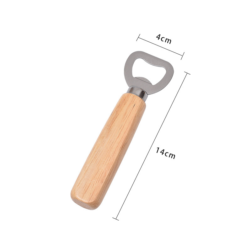 Couleur bois-Ouvre-bouteille demi-cercle