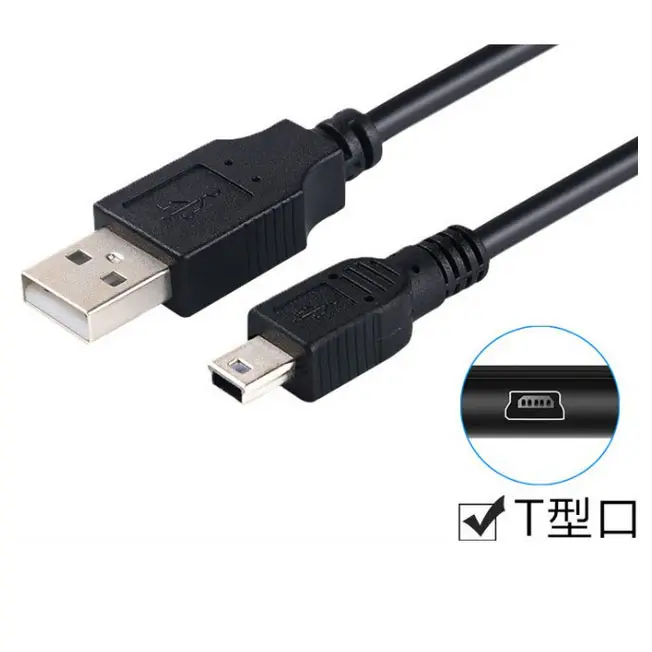 80cm 100cm 1.5M USB 2.0 Type A Male to 5P Mini USB data charger cable for Mp3 Mp4 Camera GPS 5pin T-Port V3 Cable