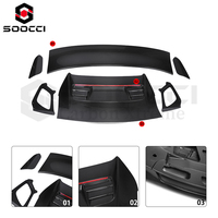 Aileron arrière double de style GT3RS en fibre de carbone sèche, diffuseur, séparateur, kit carrosserie universel pour Porsche 991.1 991.2