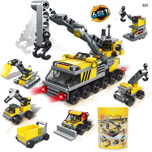 6 Trong 1 Xe Quân Đội Kỹ Thuật <span class=keywords><strong>Mini</strong></span> Xe Ô Tô Xây Dựng Bộ Đảng Ủng Hộ Trẻ Em Lắp Ráp Xe Ô Tô Xe Tải Máy Bay Trực Thăng Với Hình - Product Image 3