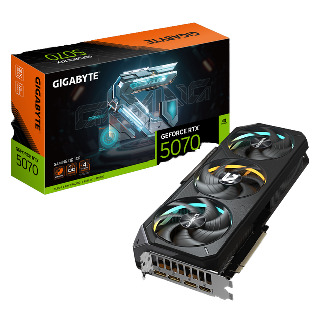 NEW GIGABYTE GPU RTX 5070 GAMING OC 12GB Desktop Workstation Graphics Card DP Output GDDR7 192bit Memory Fan Cooler PCI Express