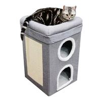 Grande maison intérieure pliable pour chat, grotte pour animaux de compagnie, lits chauds pour animaux de compagnie, nid Cube pour chat avec Double couche