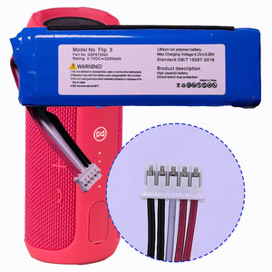 เปลี่ยนแบตเตอรี่ 3.7v 3000mAh 11.1wh ลิเธียมแบตเตอรี่ P763098 <span class=keywords><strong>03</strong></span> GSP872693 <span class=keywords><strong>03</strong></span> แบตเตอรี่สำหรับลำโพงบลูทูธเจบีแอล ฟลิป 3 - Product Image 1