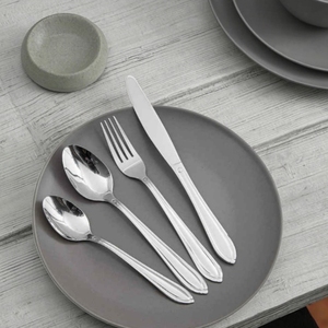 Couverts élégants en acier inoxydable avec miroir polonais Design traditionnel Formes raffinées pour élever les cuisines Camping Horaires des repas - Product Image 3