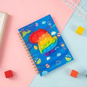Cuaderno Espiral A5 Multicolor con Diseño de Dibujos Animados, Antiestrés, con Burbujas de Silicona y Espiral Metálica, Libreta de Notas Esencial para la Escuela - Product Image 4