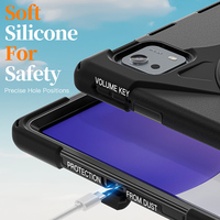 Penutup Tablet silikon kasar, untuk Xiaomi Pad 7S Pro 12.5 inci/Pad 6S Pro 12.4 "casing bawaan tali bahu tahan sepatu
