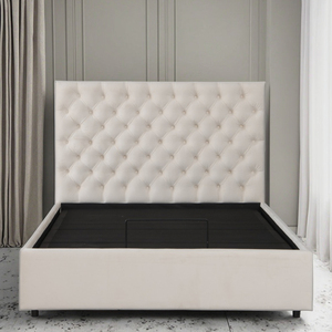 Willsoon Hiện Đại Châu Âu Có Thể Điều Chỉnh Giường Điện Với Tufted Đầu Giường Vua Kích Thước Bọc Nền Tảng Giường Với Lưu Trữ - Product Image 1
