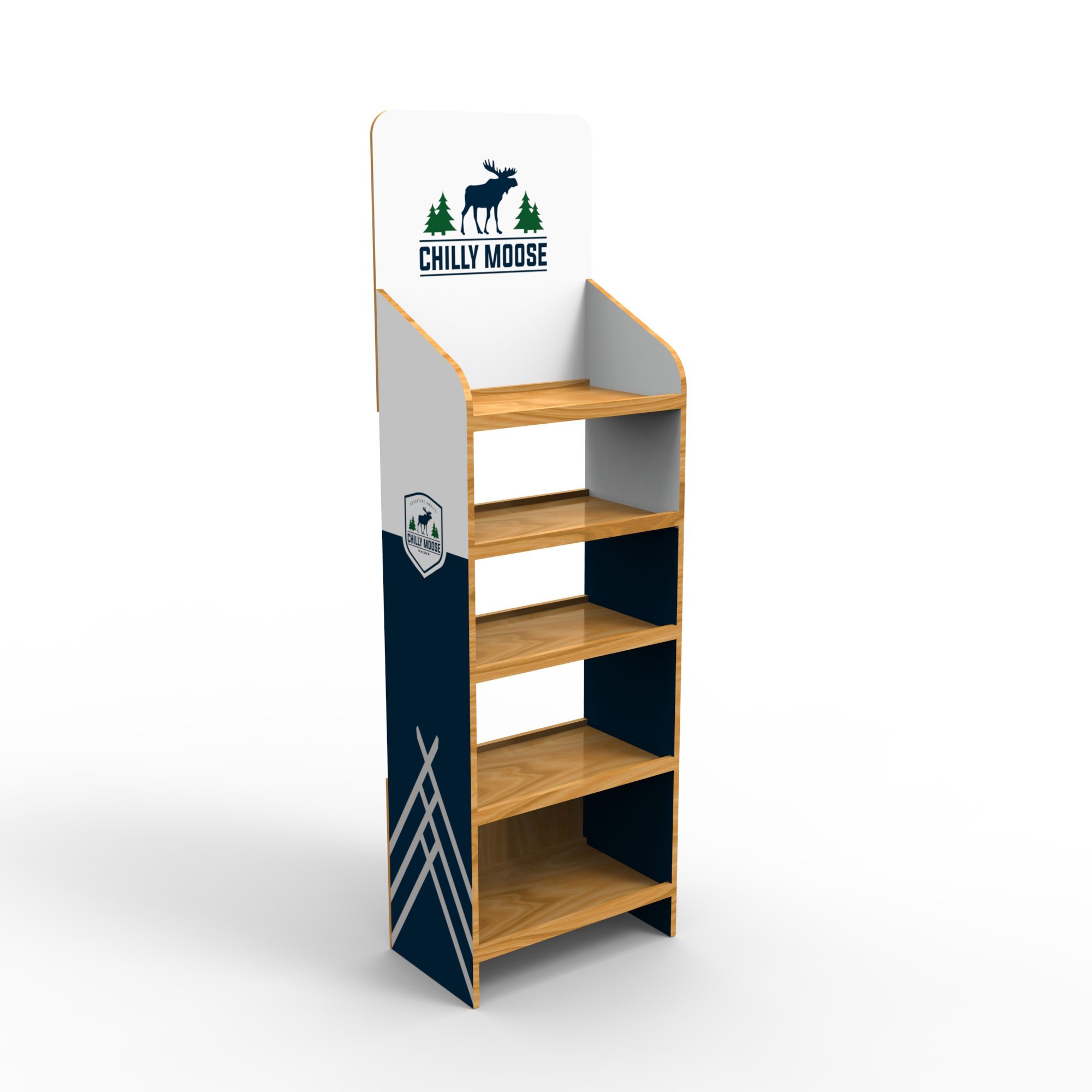 Wooden Timber Shelves Floor Standing Energy Drink Can Display Rack for Stores for Storage and Display — view 6