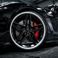 Jantes forgées légères Y-Spoke, finition noir brillant, lèvres polies, pour BMW M3 et modèles Mercedes Performance, concaves profondes