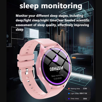 Montre connectée T11, écran rond de 1,50 pouce, appels sans fil, moniteur de fréquence cardiaque, suivi du sommeil, podomètre, anti-perte pour hommes et femmes
