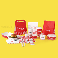 Emballage alimentaire à emporter pour la restauration rapide, boîte à hamburger, conteneur à emporter personnalisé avec logo de restaurant, boîtes à poulet frit en papier
