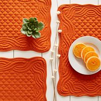Set de table matelassé moderne, écologique, luxueux, 100% coton, résistant à la chaleur, pour mariage et fête