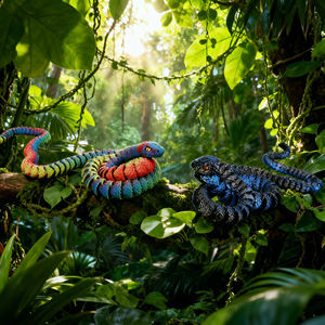 Vashine <span class=keywords><strong>Serpent</strong></span> 3D Imprimé en PLA Coloré, Articulations Flexibles, <span class=keywords><strong>Jouet</strong></span> Animal Articulé 82 cm, Cadeau Enfant, Vente Chaude - Product Image 1