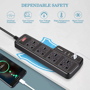 Carte d'extension de prise électrique, 5 v 4 UK, à adaptateur USB - Product Image 2